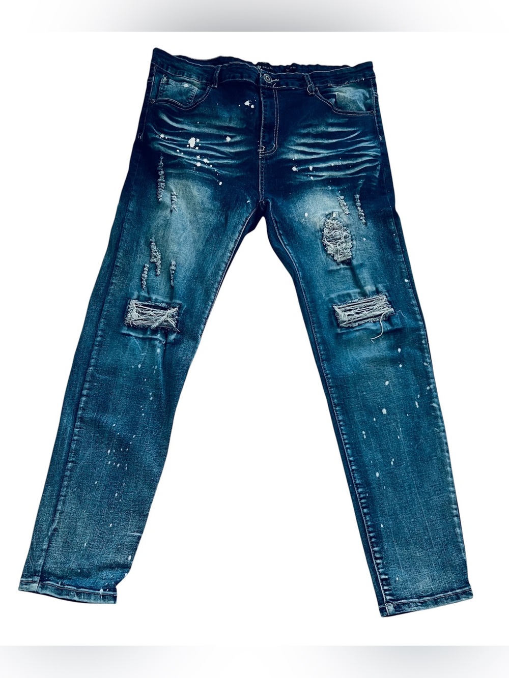 Waimea Jeans  Men’s 42 X 32 Blue Skinny Fit Distressed High Rise Stretch Denim